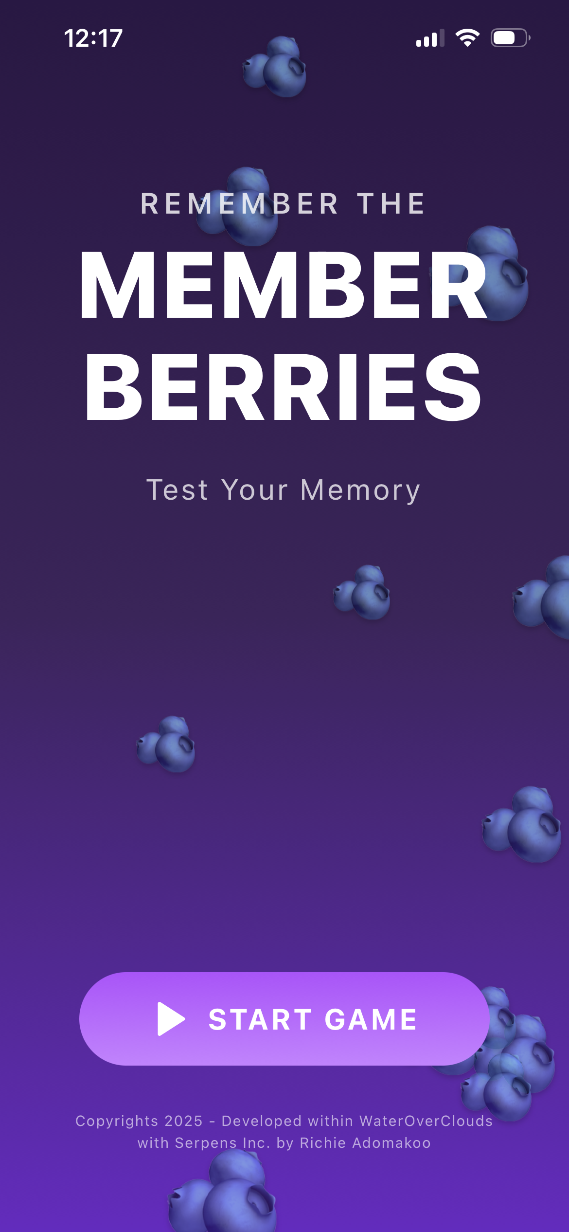 Member Berries interface